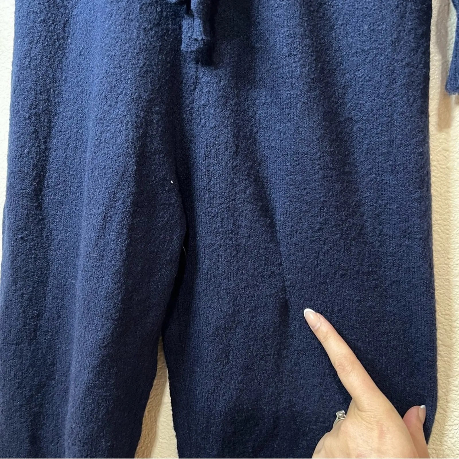 Central Park West Navy Blue Holmes Knit Jumpsuit XS - Image 12