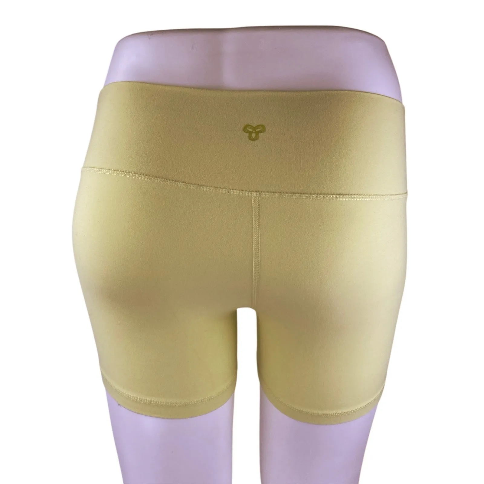 Aritzia TnAction Womens Yellow High Rise Activewear Yoga Athletic Biker Shorts L - Image 2