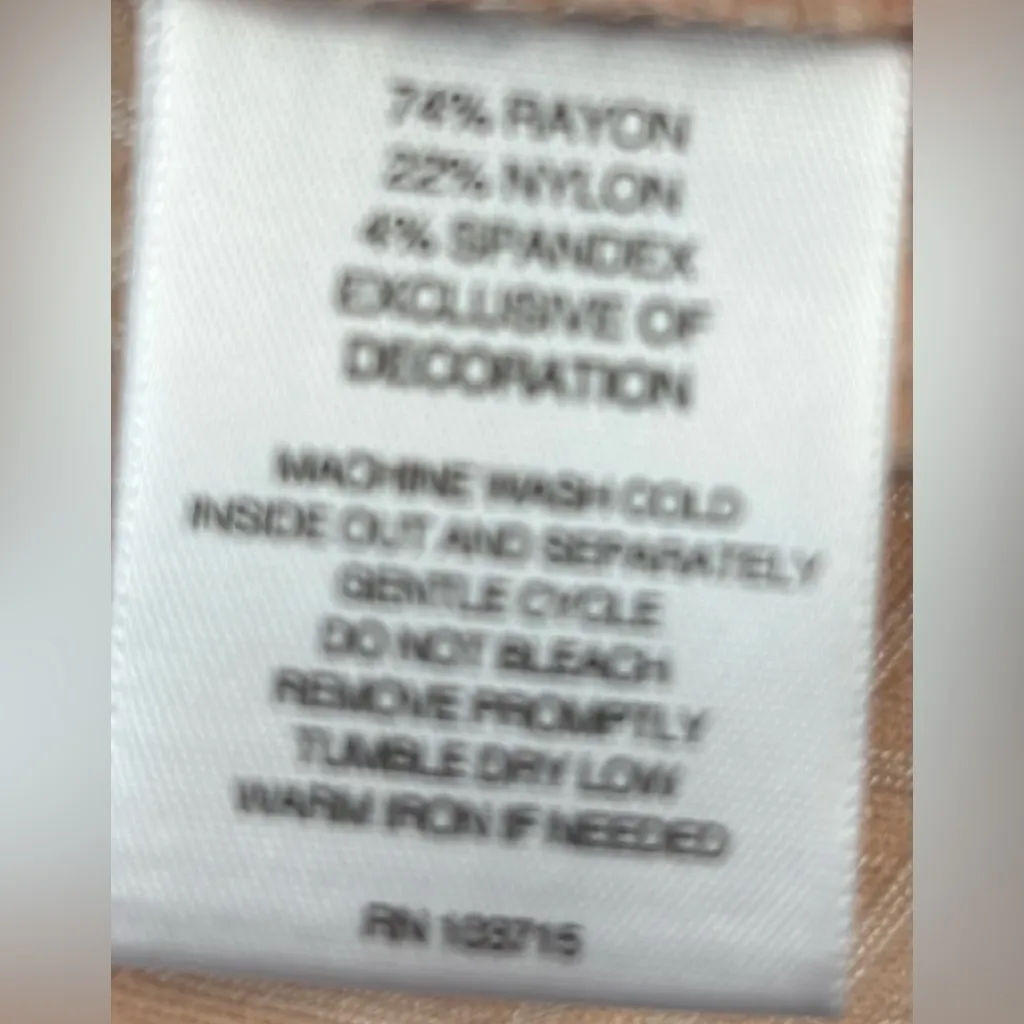 Valerie Stevens 14 Workwear Herringbone Pattern Trouser Pants in Peach - Image 8