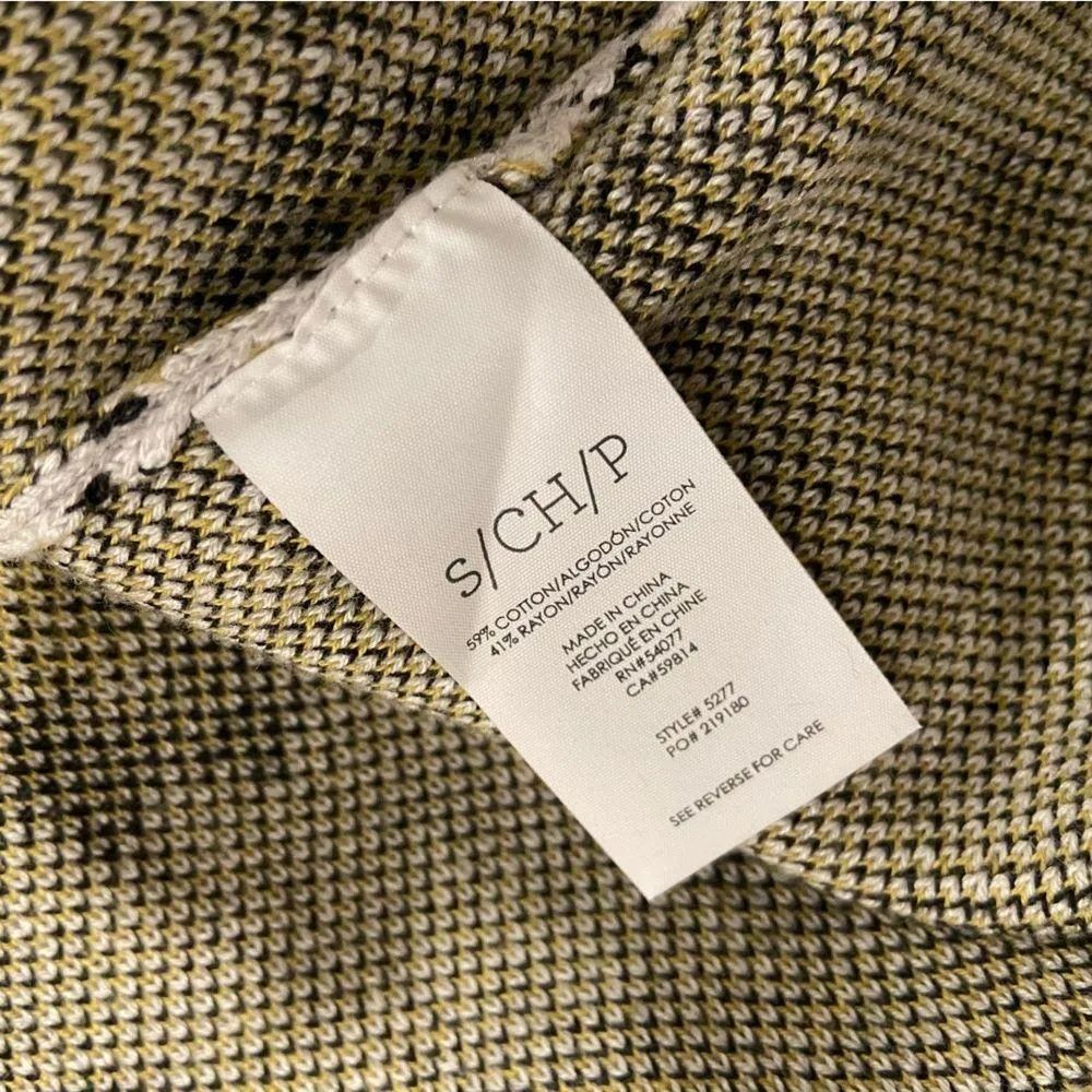 Cabi Kiki Leopard Print V Neck Button Front Knit Cardigan Gray Black Size S - Image 12