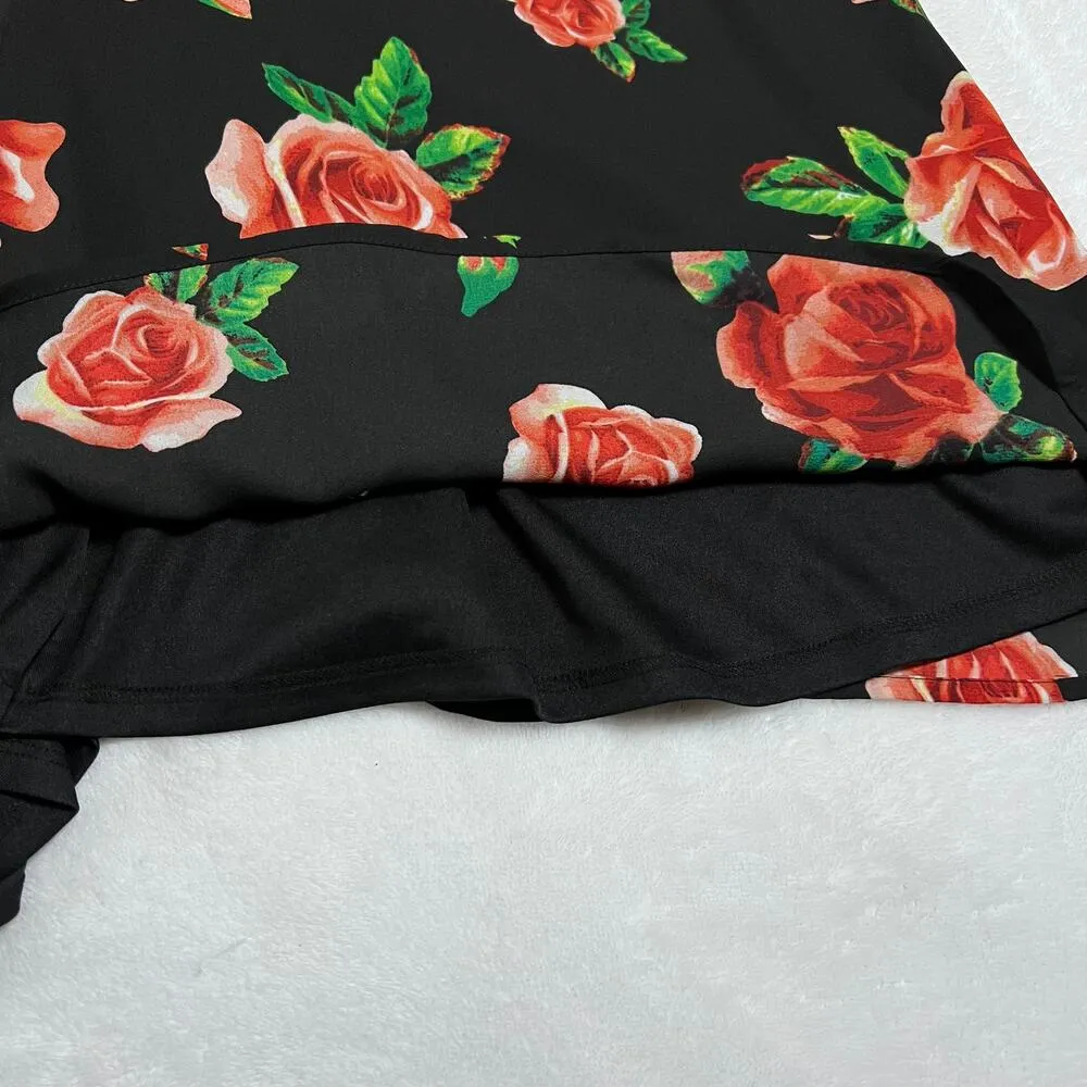 Romeo & Juliet Couture Sleeveless Floral Print Playsuit Romper Size Small - Image 7