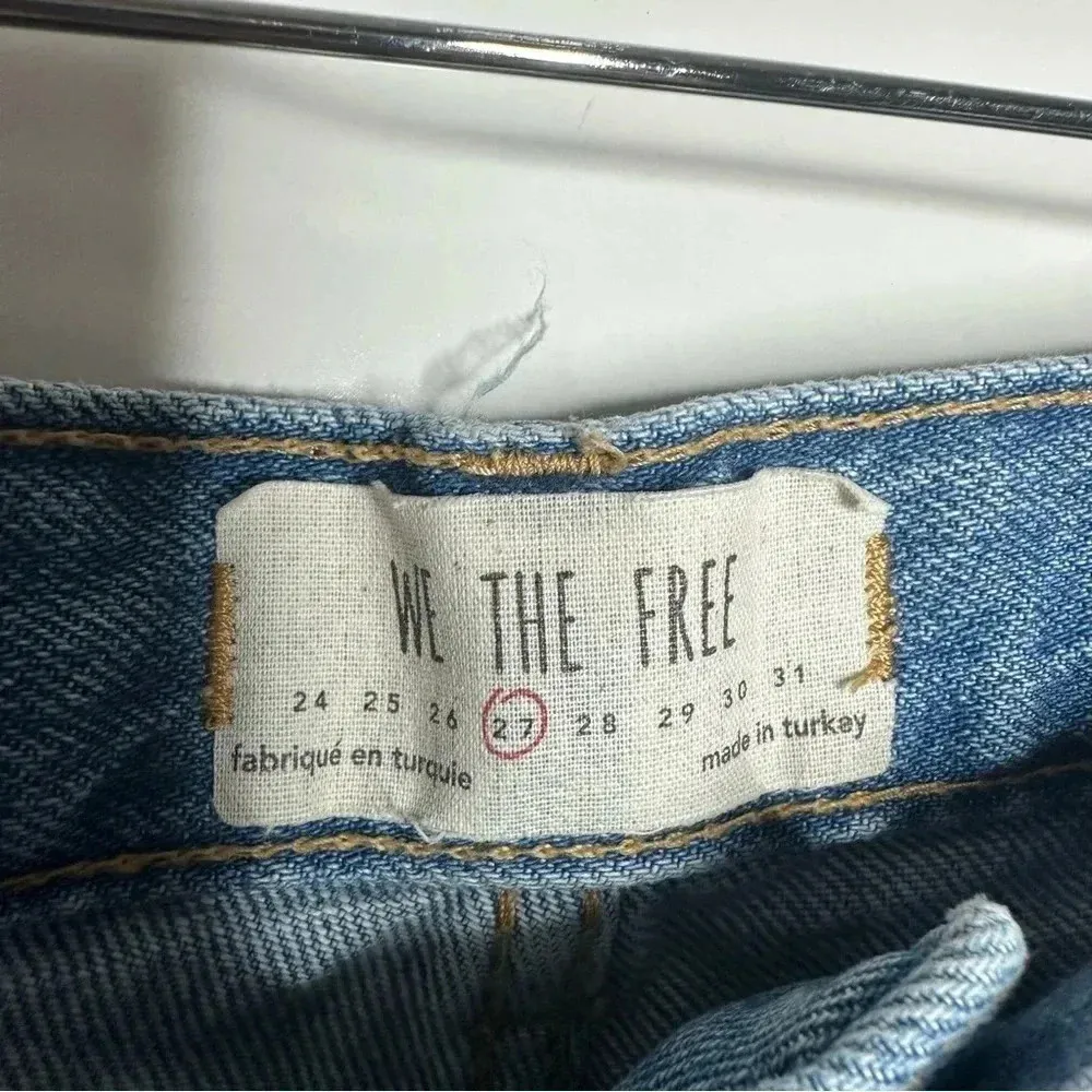 Free People Maggie Mid Rise Straight Leg Jeans in Aged To Perfection Size 27 - Image 6