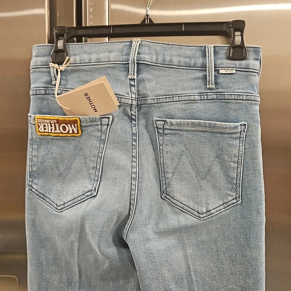 💕MOTHER💕 Hustler Ankle Fray Jeans w/ Mother Patch ~ Cutting Class Blue 27 NWT - Image 15