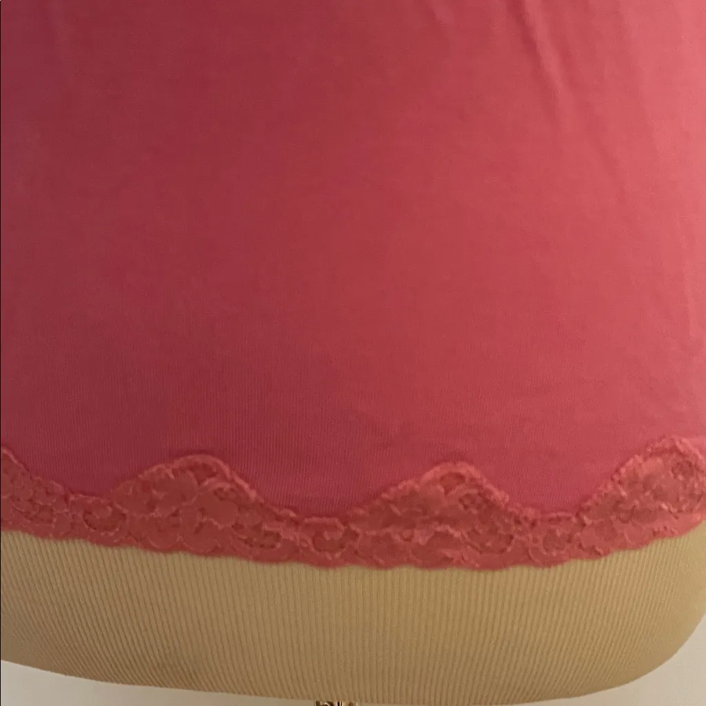 GAP Pink Long Sleeve Lace Trim Tee Lyocel & Spandex Size M - Image 6