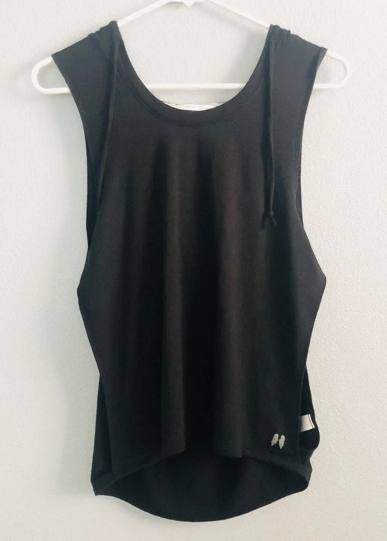 Sleeveless Hoodie Black - Image 2