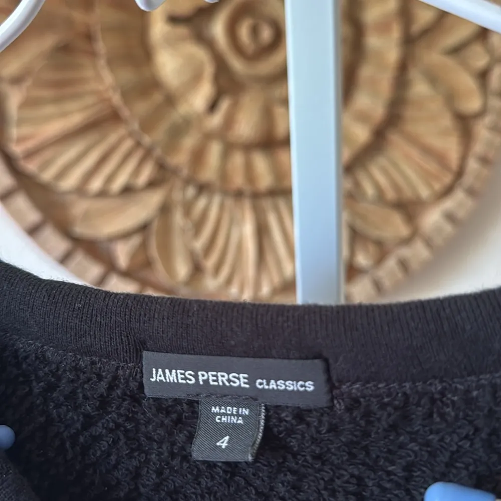 James Perse  super soft terry raw edge sweatshirt - Image 4