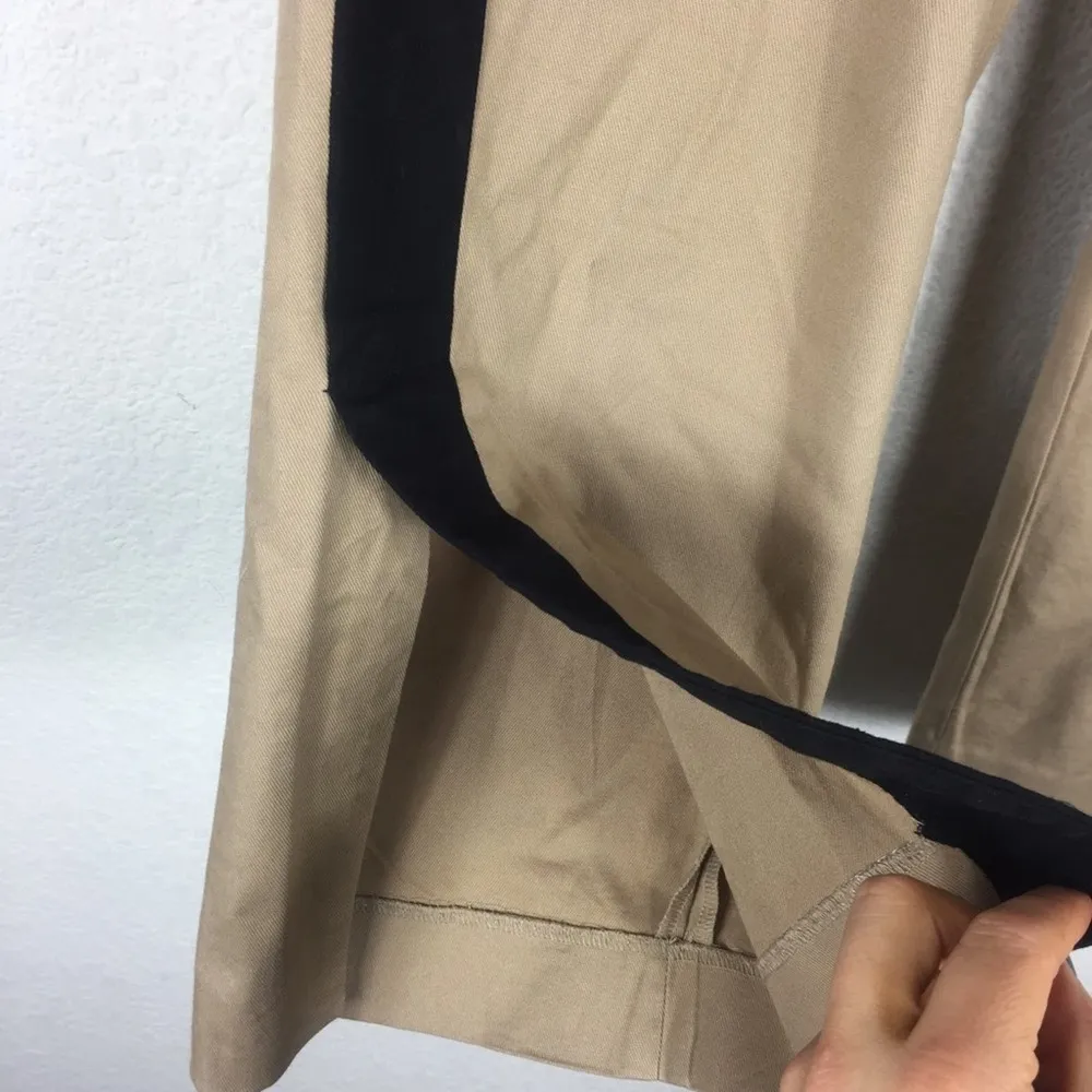 Club Monaco  Khaki Tan Racer Stripe Straight Chino Trouser Pants Size 12 - Image 11