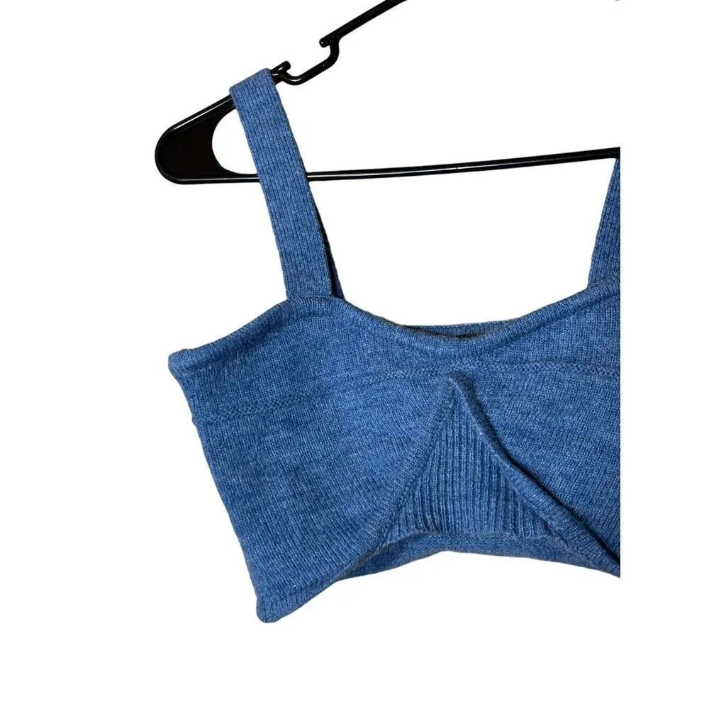 Lulus  Blue Knit Bralette Size Small - Image 3