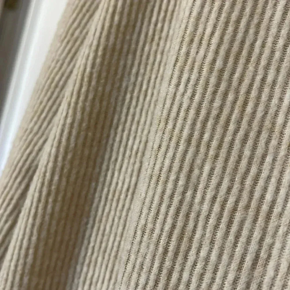 New York laundry ribbed cream beige long cardigan with pockets - Image 5