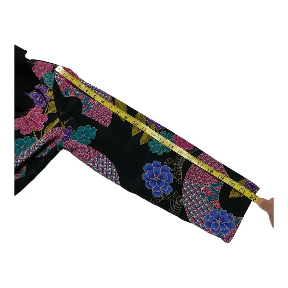 VINTAGE MAGGIE SWEET long Blazer Top floral womens size Petite Large Pink - Image 15