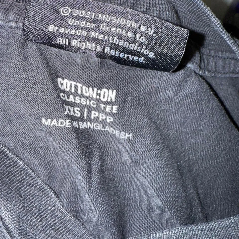 Rolling Stones Live '78 Tour Tee It's Only Rock 'n Roll Cotton On XXS Black - Image 5