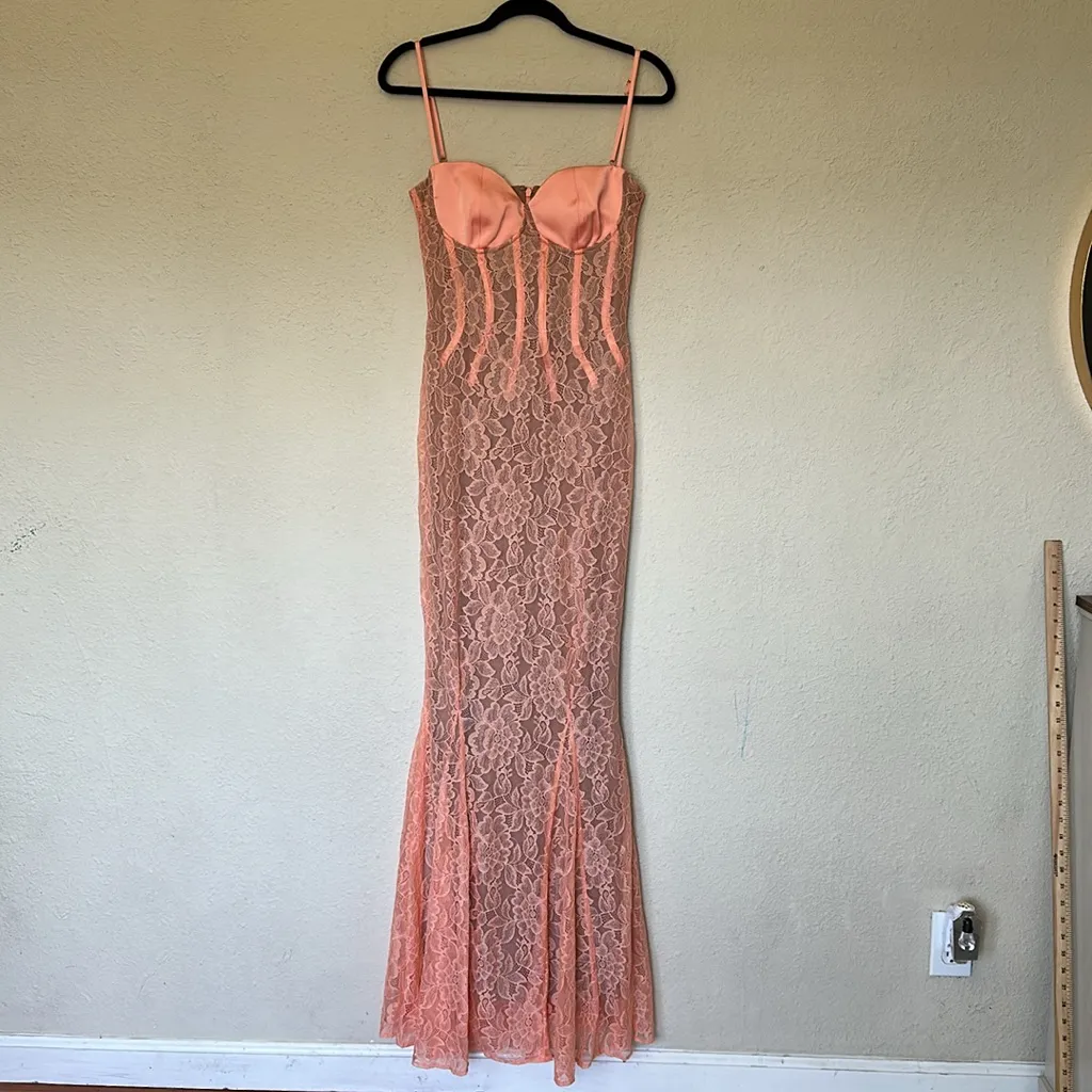 House of CB Cordelia‎ Lace Corset Mermaid Gown  NWOT $329 size L - Image 5