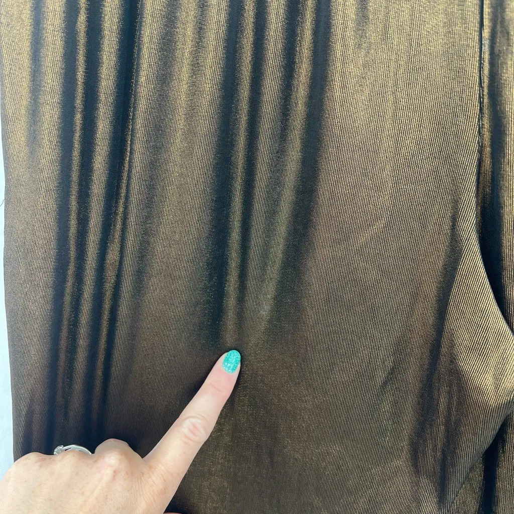 Gold Metallic Parachute Pants M - Image 7