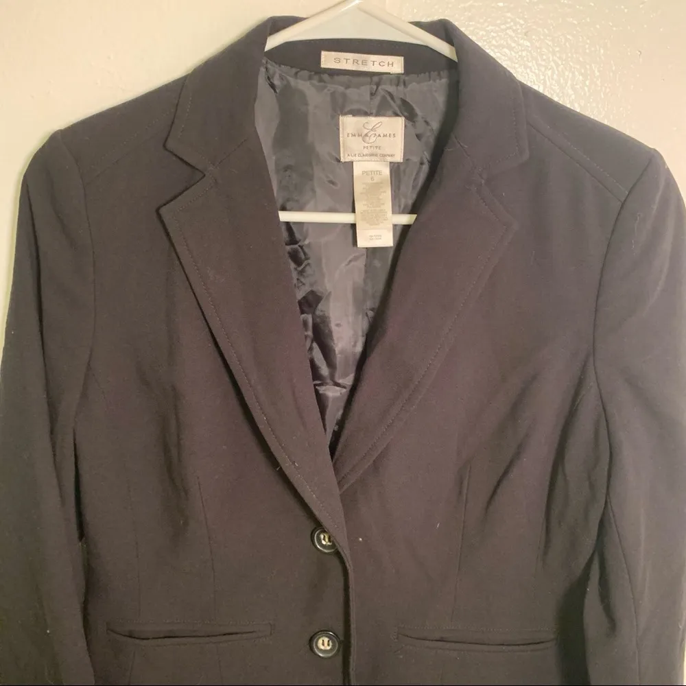 Emma James  Liz Claiborne 2 Button Blazer Black - Image 3