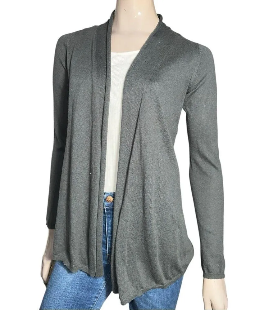 Vince Women’s Size S Gray Cotton Cashmere Sweater Knit Open Cardigan - Image 3