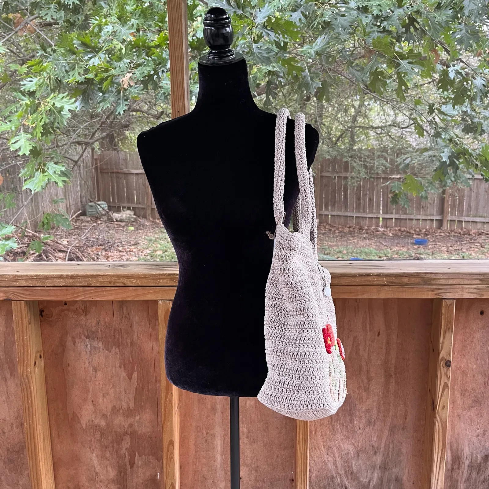 The Sak Crafted Classics Carry On Bag Flower Ecru Large Tote. NEW - Image 13