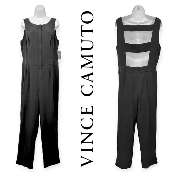 Vince Camuto | NWT | Size 14 | Sleeveless U-Neck Button-Up Cutout Back Jumpsuit - Image 2
