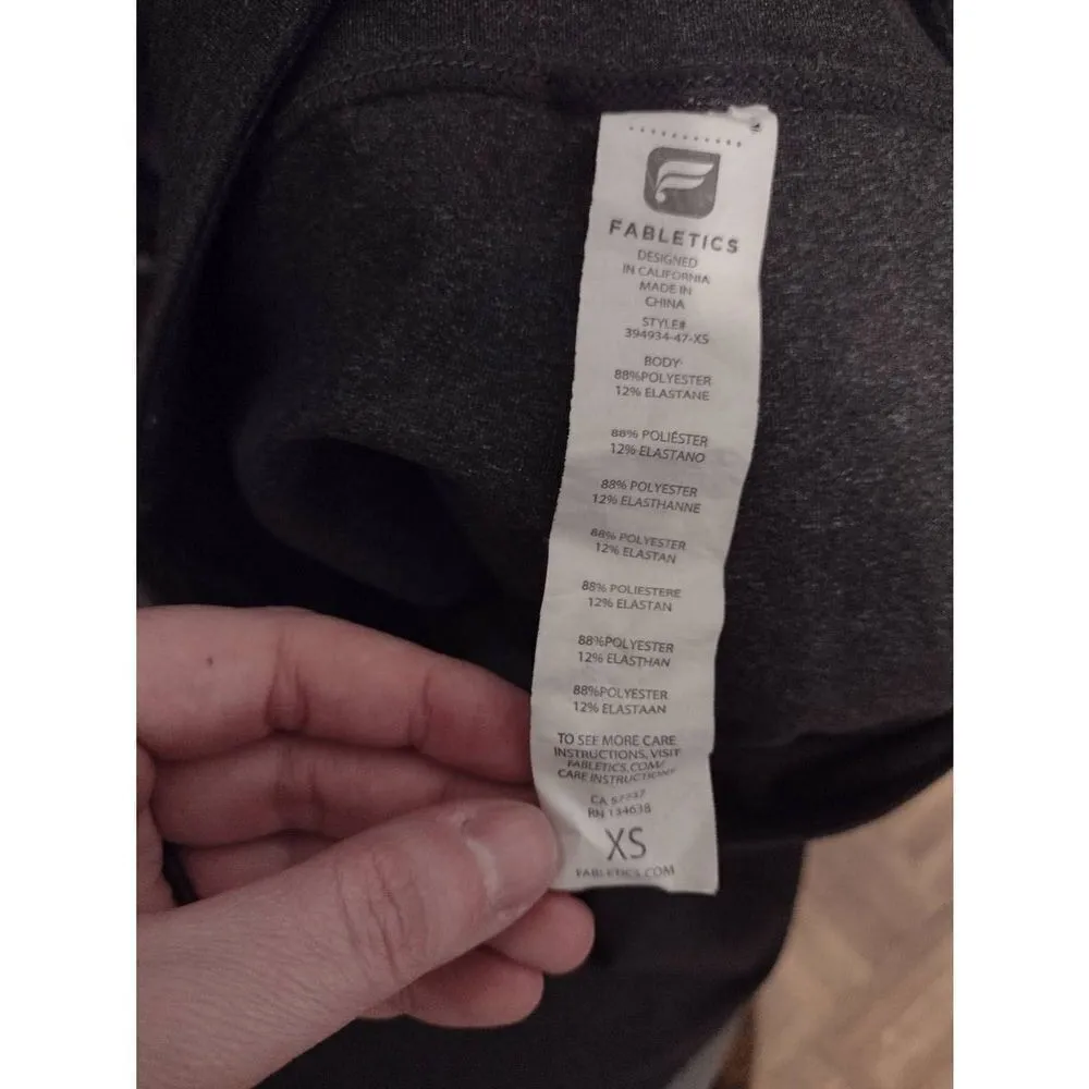 Fabletics Size XS Black Full Length Yoga Leggings - Image 3