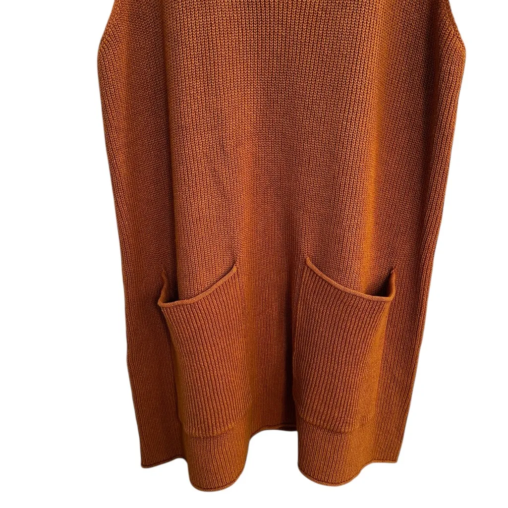 Free People Sweater Vest Mini Dress Ribbed Knit Boho Grunge Preppy Size Small - Image 5