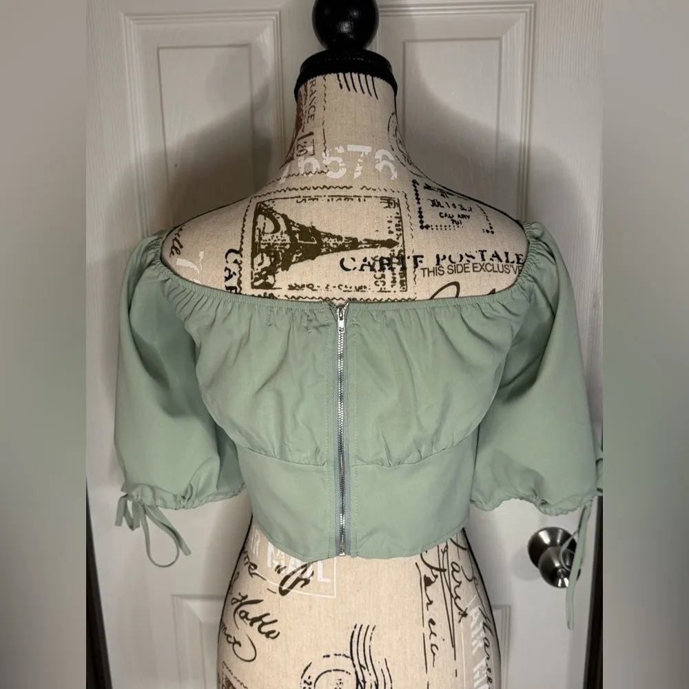 Boohoo Milkmaid Crop Top - Image 11