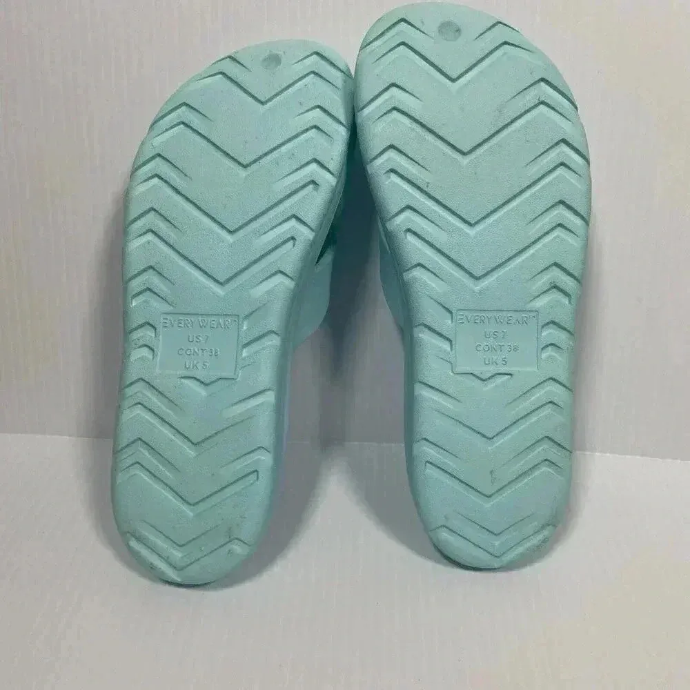 Totes Everywear Turquoise Cushioning Comfort Slip On Beach Sandals Size US 7‎ Blue - Image 5