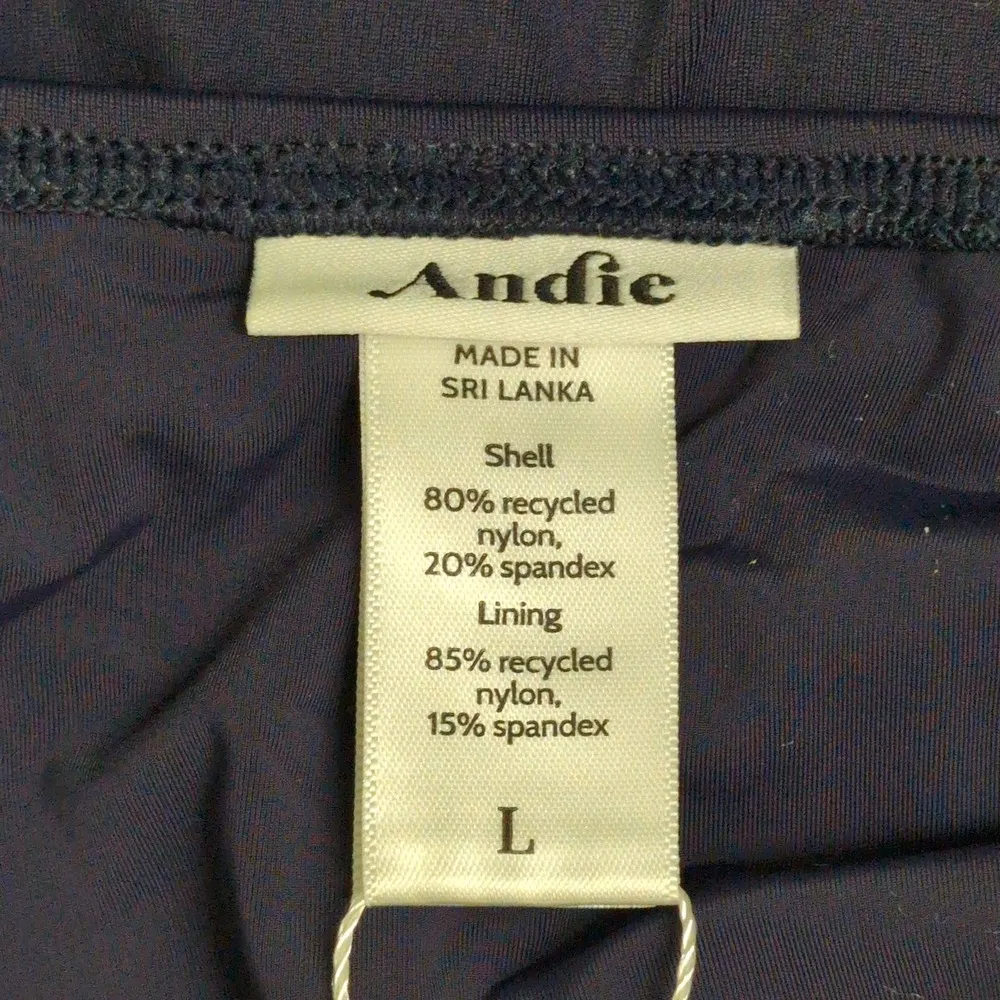 Andie Tulum One Piece Swimsuit Navy Blue Beach Pool Resort Crisscross L New - Image 5