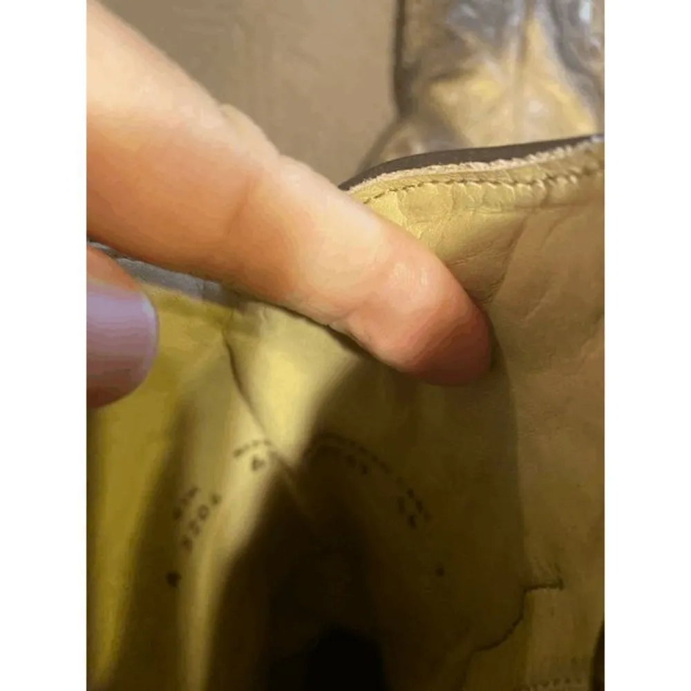 Corral Glitter Inlay Leather boots size 6.5 Tan - Image 8