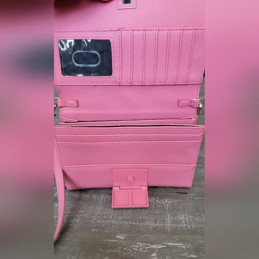 Steve Madden Bluna Crossbody Wallet Purse With Card Slots Zipper Pocket - Image 7