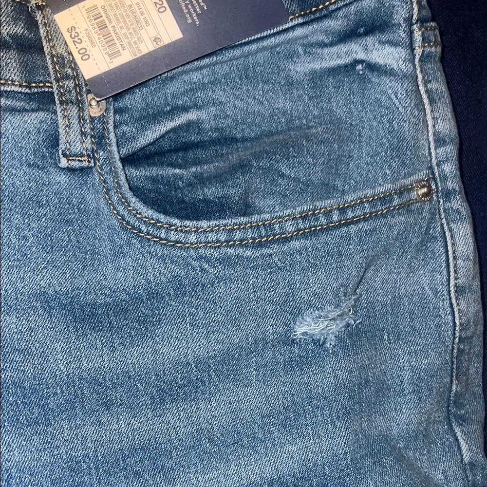 Universal Thread 90s Slim Jeans Women Size 20 Distressed Stretch Blue - Image 7