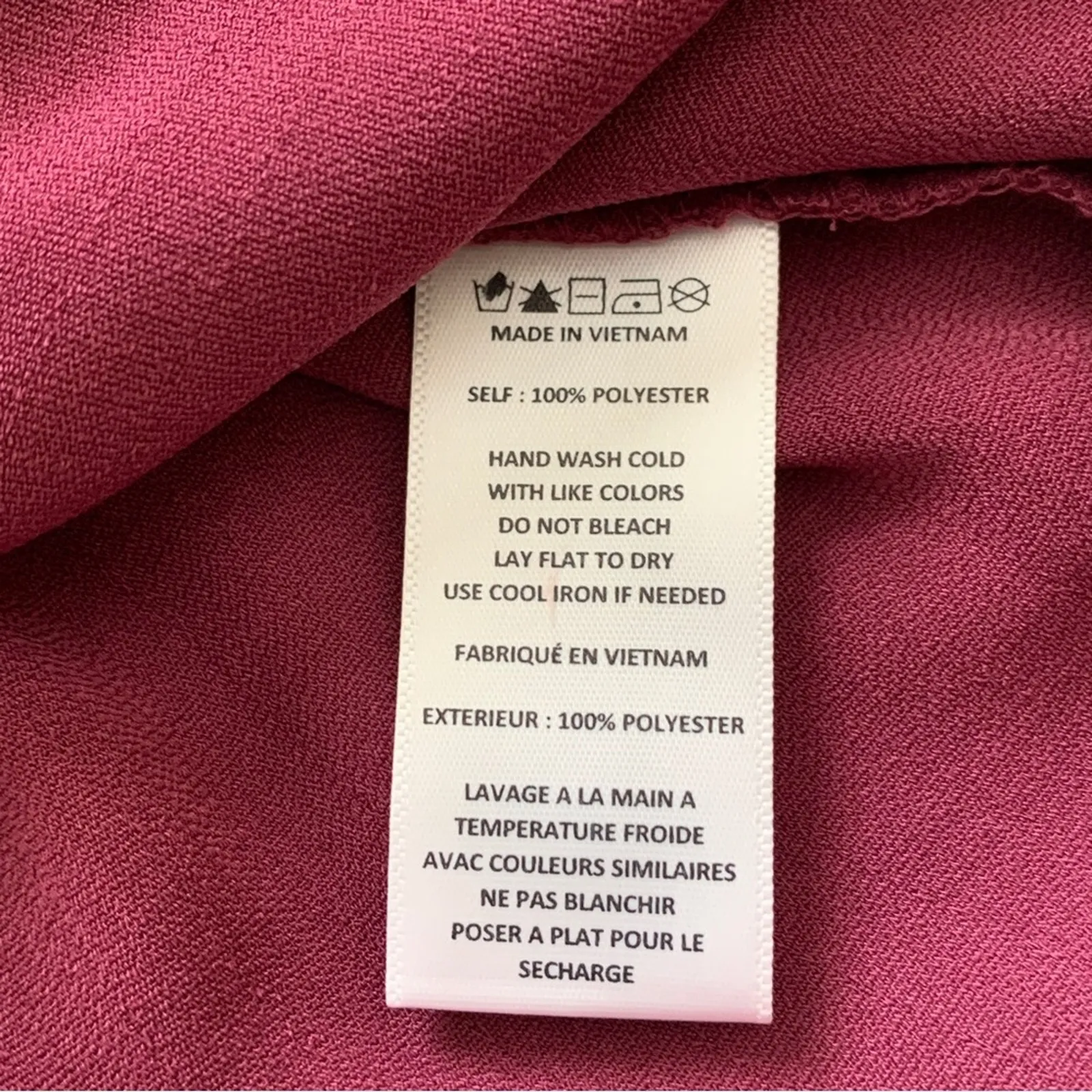 Paper Crane Top Berry Purple Smocked Baby Doll Long Sleeve Blouse Top Medium NEW - Image 9