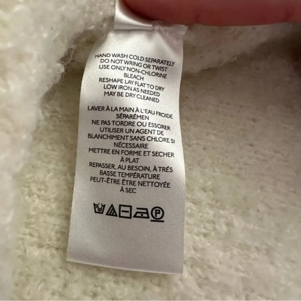 Pilcro Ivory Off White Oversized Chunky Knit Vneck Sweater XS - Image 8