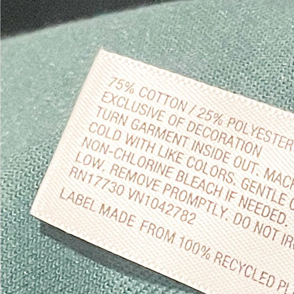 Wild‎ Fable Size Large Green Velvet Quarter Zip Pullover Sweatshirt New NWT - Image 4