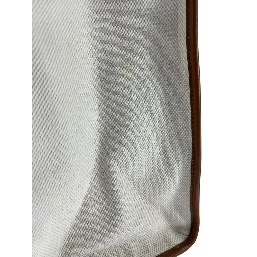 ETRO Embroidered Canvas Shopper Tote Bag Neutrals Brown - Image 9