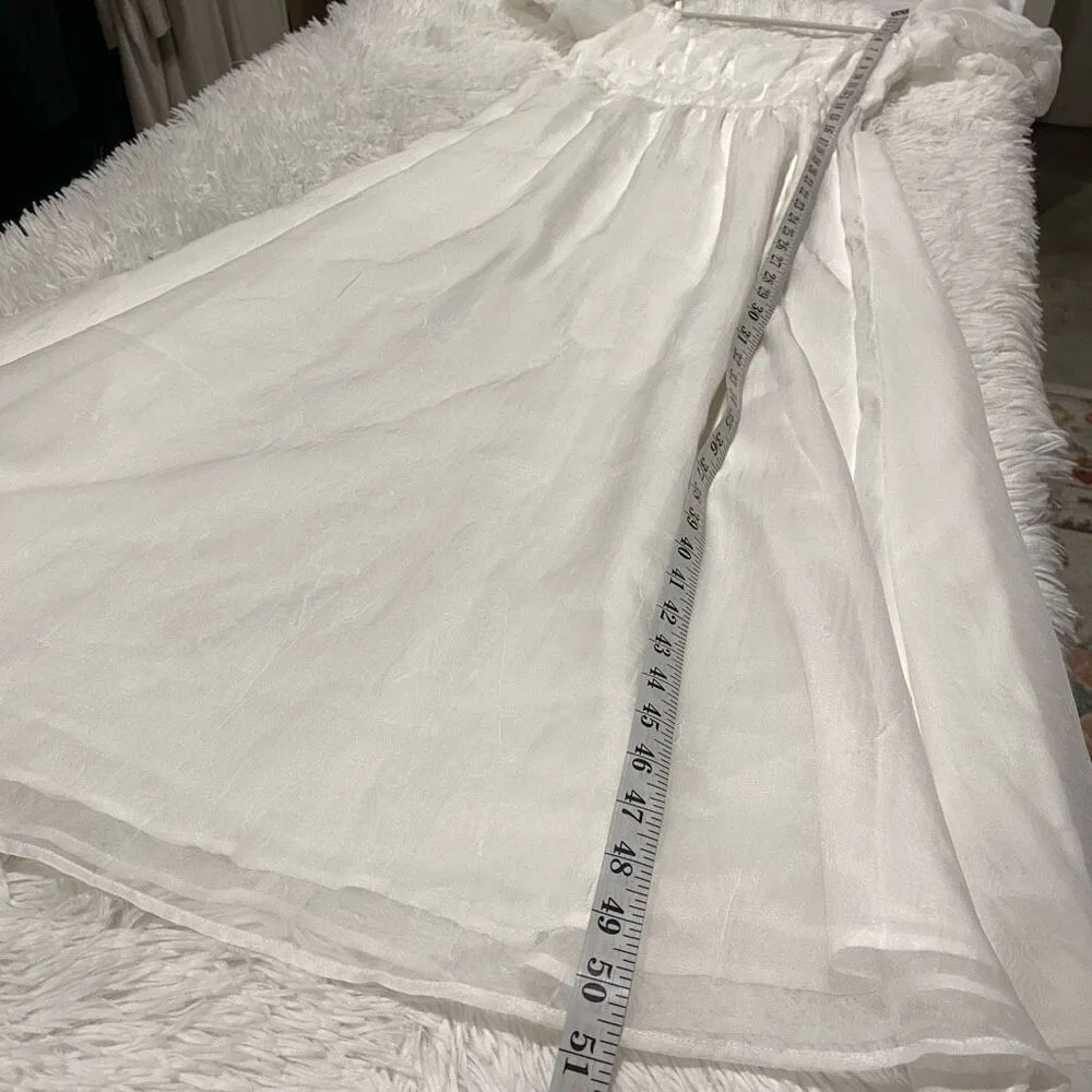 NEW Reformation Mayme Midi Dress in Ivory Size 4 - Image 6