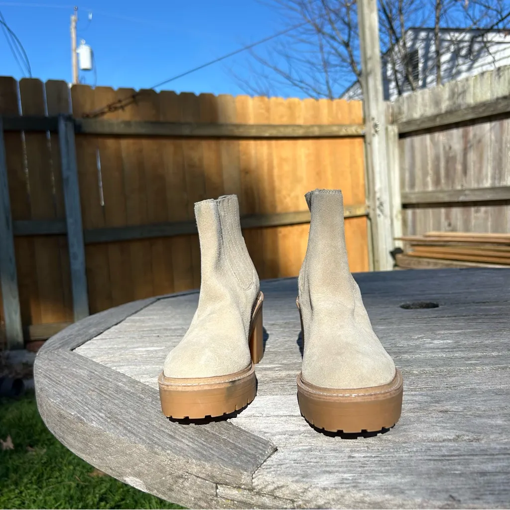 Jeffrey Campbell‎ Tuckee Lug Sole Ankle Boot in Natural Sand Suede Size 5 - Image 3