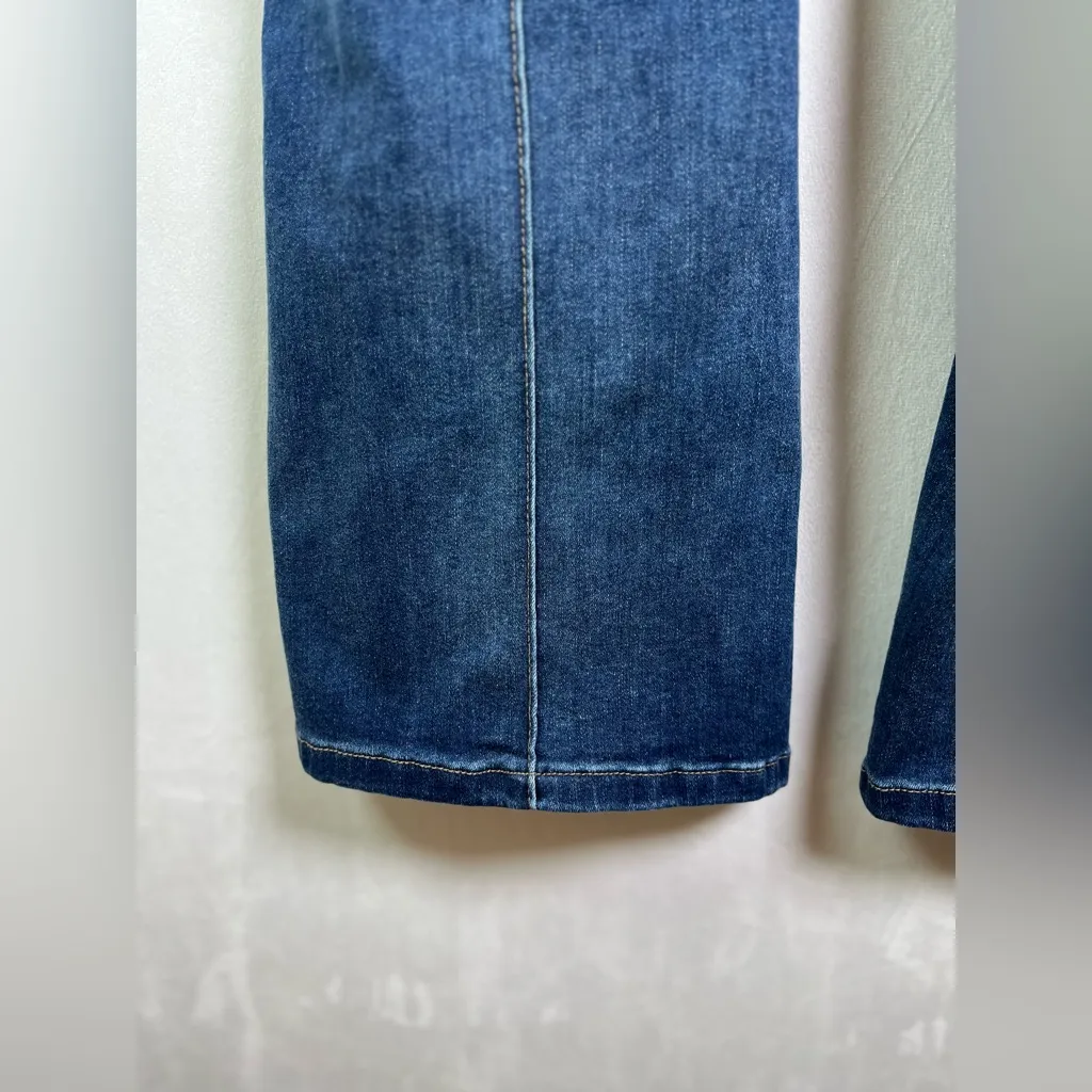 White Fox Belted Flare Jeans Women’s Size S 100% Cotton Y2K Boho Retro Style - Image 5