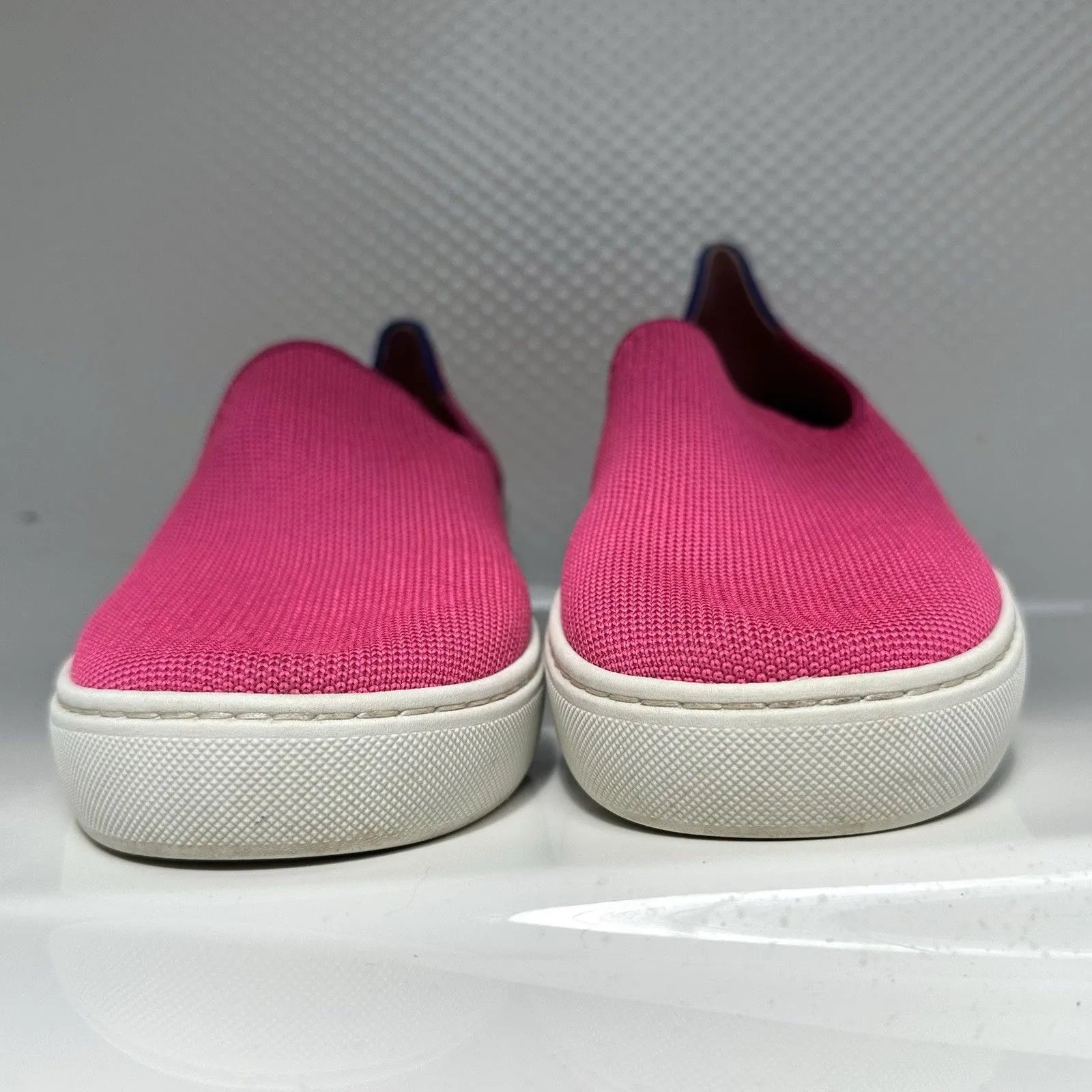 Rothy's The Original Slip On Sneakers Women’s 9  Pink Knit Casual Shoes - Image 5