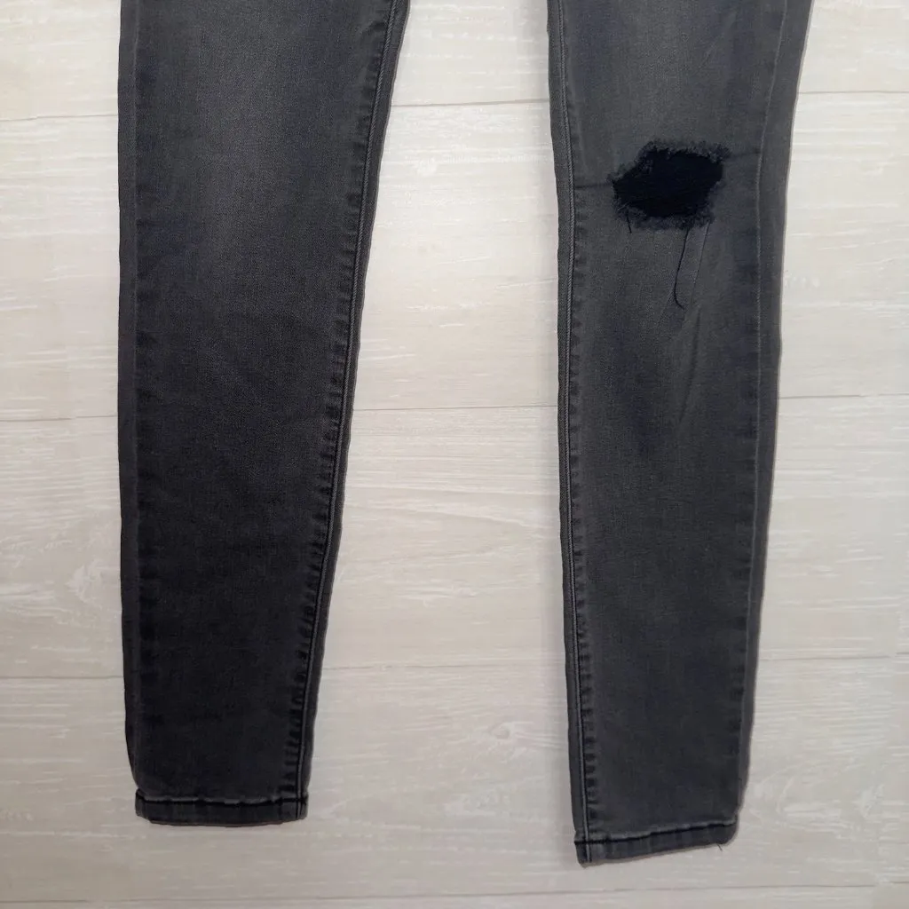 Eunina Women's Size 1/25 Black Bella Super High Rise Ankle Skinny Jeans - Image 5