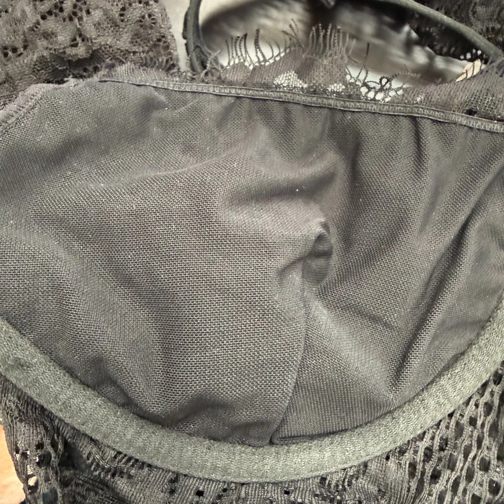 Miss Lola Long Sleeve Lace Sheer Bodysuit Women's 2XL Black Underwire Party NWT - Image 10