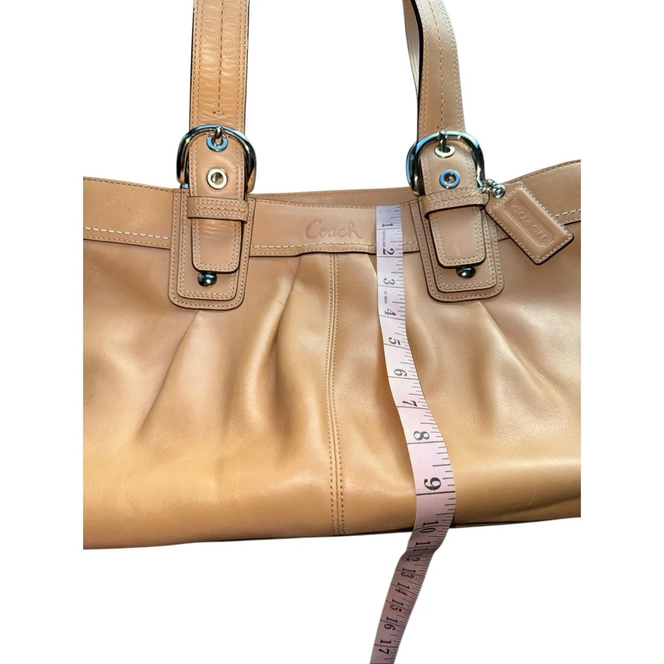 Coach Y2K  Large Soho Tan Leather Tote Purse - Image 12