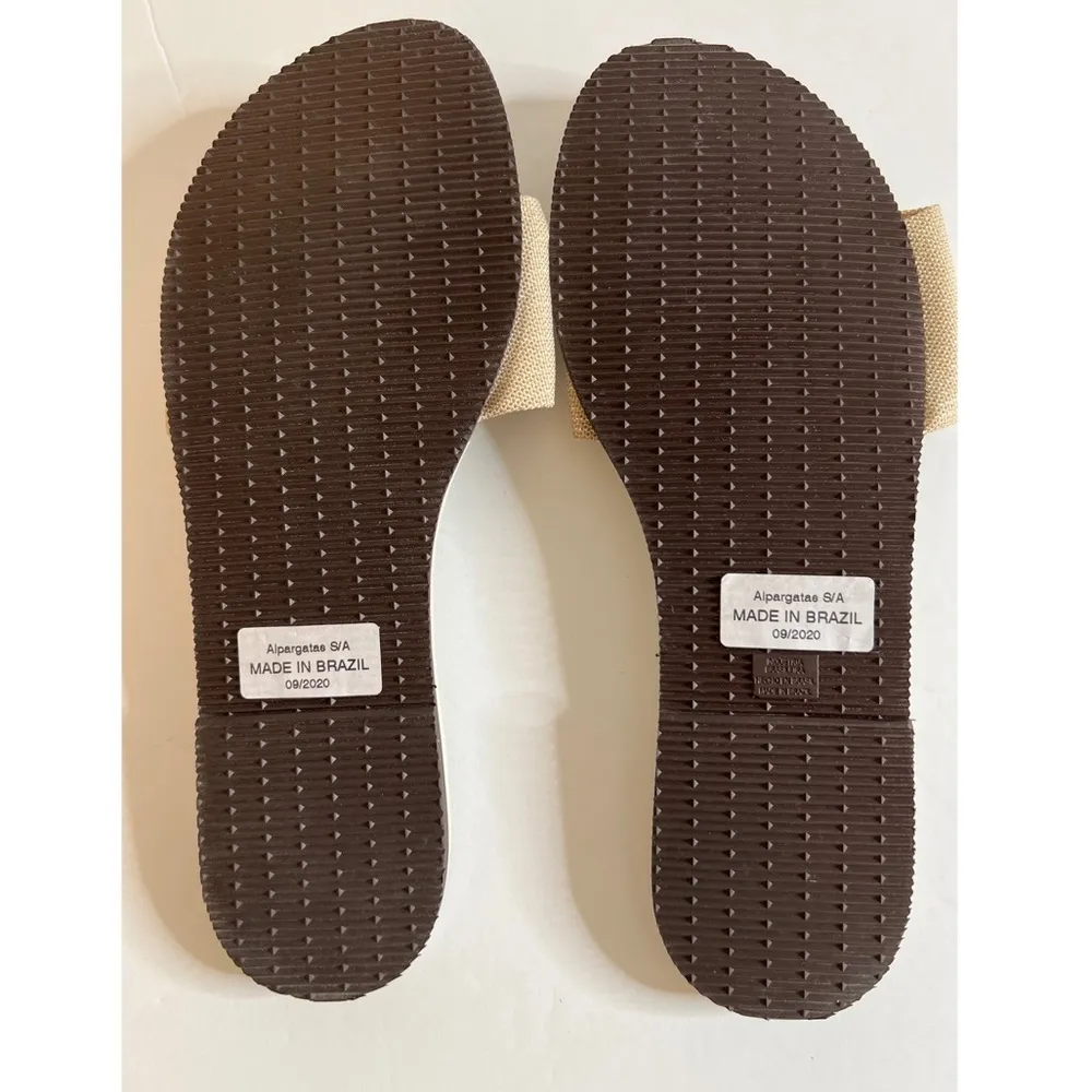 Havaianas You St. Tropez Shine Beige Flip Flop Sandals Sz 11/12 - Image 7