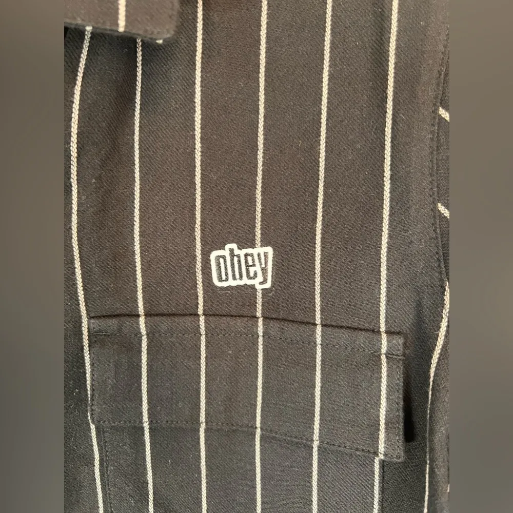 Obey Lightweight Striped Shirt Jacket Size S - Image 7