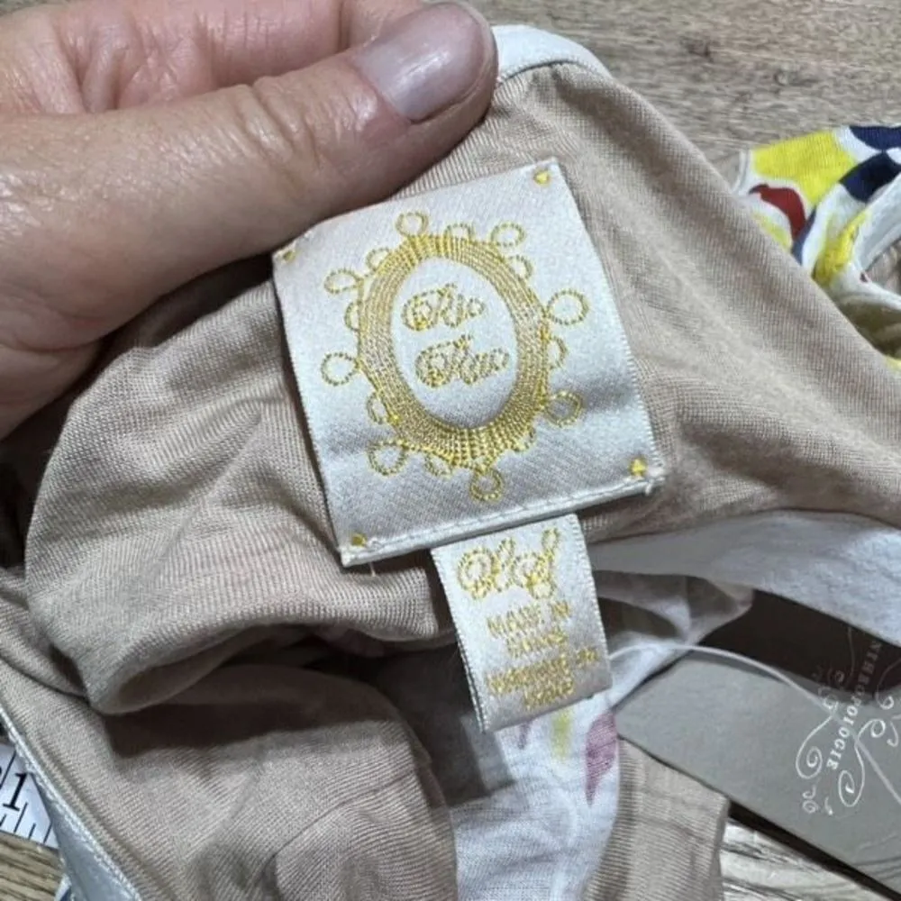 Anthropologie Ric Rac Floral Tie Waist Sleeveless Top Multi Size XS NWT Festival Yellow - Image 6