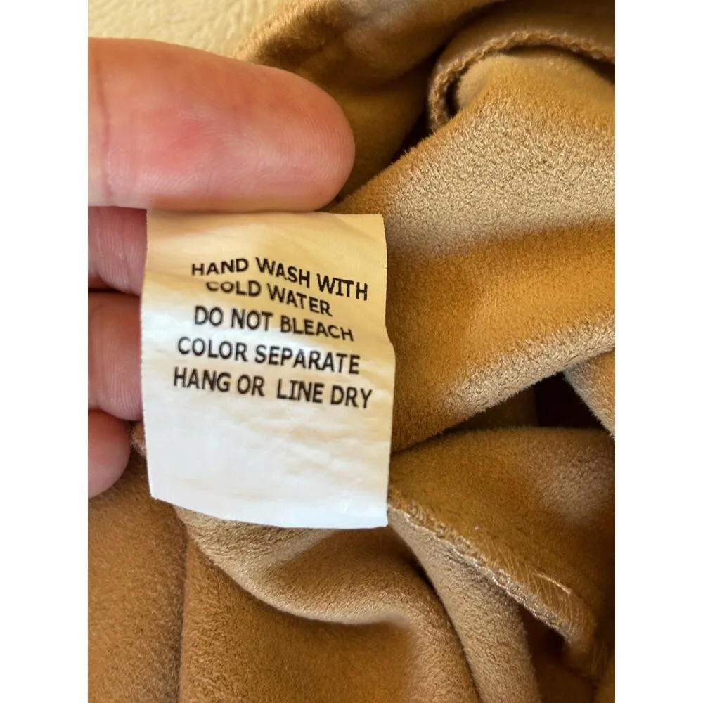 Honey Punch  Faux Suede Nude Fitted Pocketed Mini Skirt - Image 5