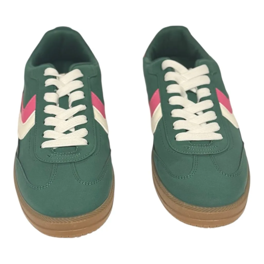 DOLCE VITA Sybela Low Top Lace Up Comfortable Sneaker Size 9.5 Green - Image 2