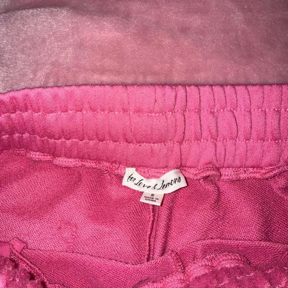 For Love & Lemons‎ Pink Shorts Sweat Shorts Size Small Nwot - Image 3