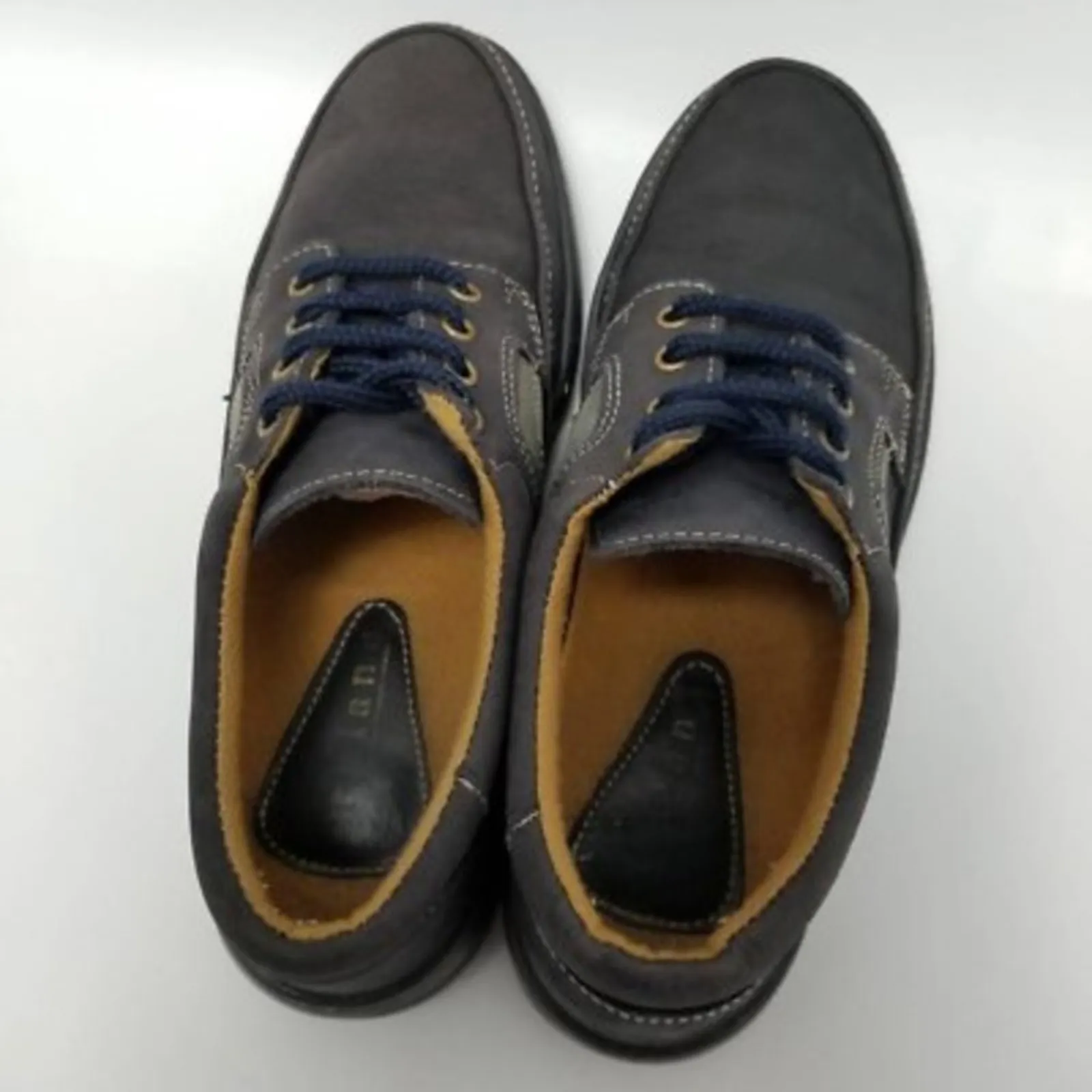 Ecoland Mens Leather Lace Up Sneakers Shoes Size 42 Gray - Image 6