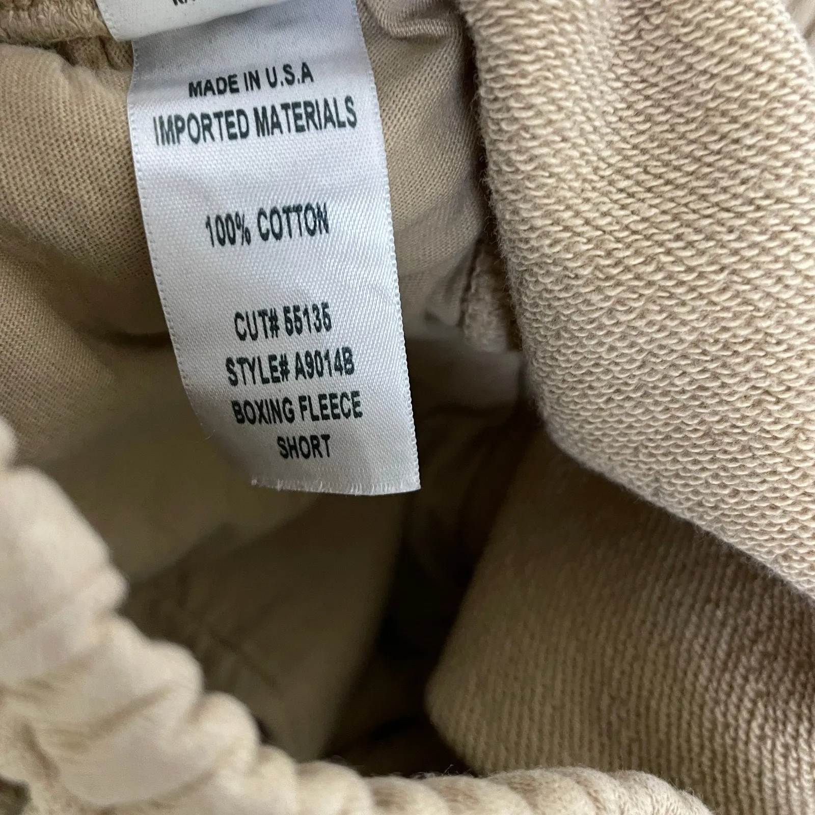 Agolde Boxing Fleece Shorts Womens Medium Tan Fleece Pull On Athleisure Lounge - Image 6