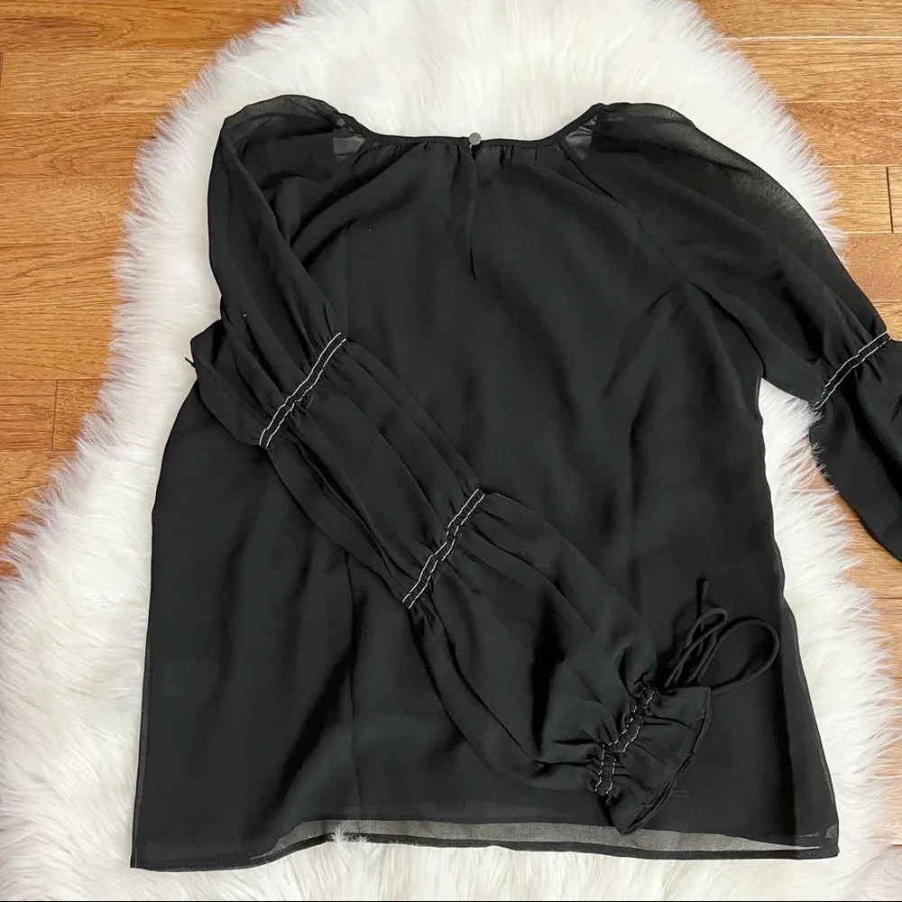 1. State Long Sleeve Blouse Black - Image 4