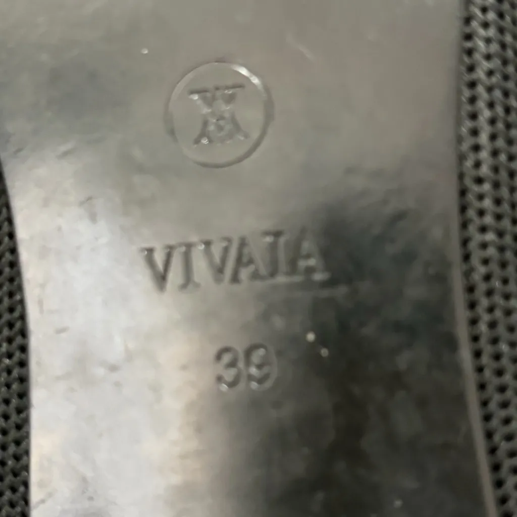 Vivaia Marie Square Toe Mules EU size 39 Black Slip On Loafer Flats US size 8 - Image 9